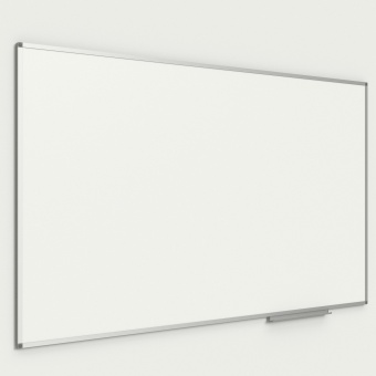 Whiteboard, 200x120 cm, mit 40 cm Ablage, Stahl weiß, 